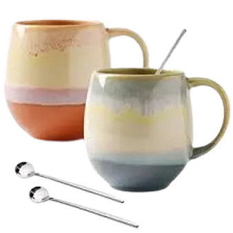 two mugs with spoon
